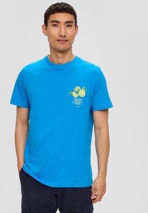 s.Oliver Print T-shirt - dunkles türkis