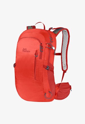 Mochila Red Jack Wolfskin hecha de material de nylon duradero, con múltiples bolsillos, correas ajustables y un respaldo acolchado para mayor comodidad.