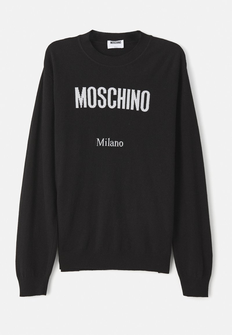 Pull Col Roulé Noir Moschino Femme Taille 12 (46) - Occasion Très Bon état, Style Designer