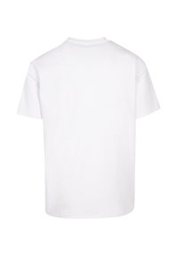 White cotton t-shirt with short sleeves, crew neck, and a simple, unadorned back, featuring a straight cut and smooth texture.
