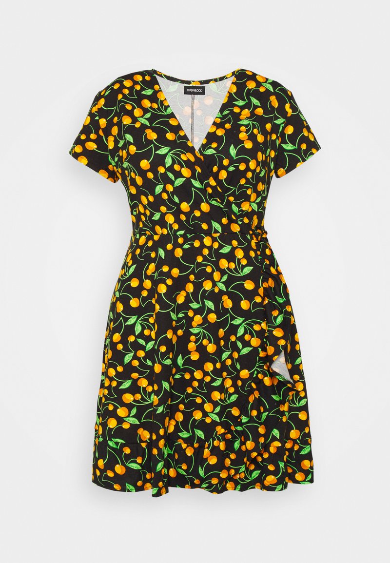 Even&Odd Curvy Vestido de malha - black/multi-coloured