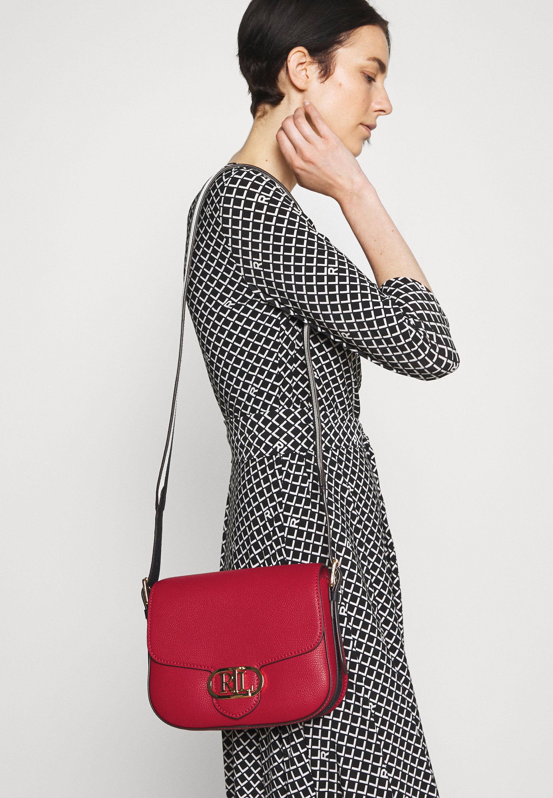 Lauren Ralph Lauren ADDIE CROSSBODY MEDIUM - Across body bag - red ...