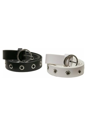 EYELET 2-PACK - Belt - black white