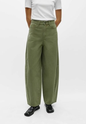 Object, BARREL FIT JEANS MID RISE - Jean large - martini olive