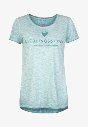 Print T-shirt - blau