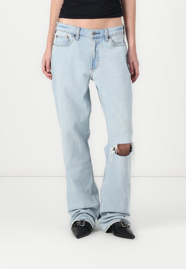 Curve Love Low Rise Baggy Jean - Wide Leg - light tint