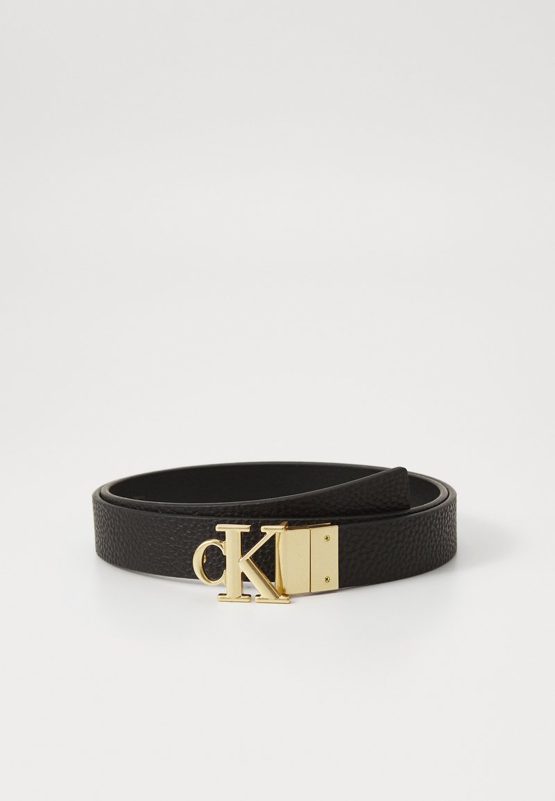 Calvin Klein Jeans MONOGRAM BUCKLE - Belt - black/light gold  display picture 1