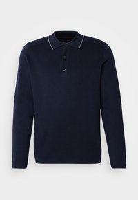 CONTRAST TIPPINGS MILANO STRUCTURE - Jersey de punto - dark navy