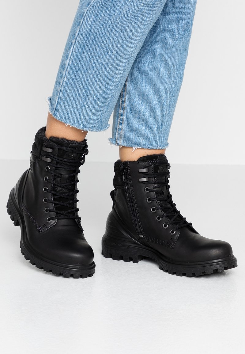 ECCO Botines con cordones - black