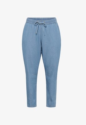 Kaffe Curve LOUISA - Jeans Tapered Fit - medium blue chambray