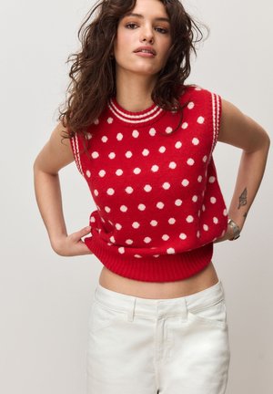 Next REGULAR FIT - CREW NECK SLEEVELESS - Top - red polka dot