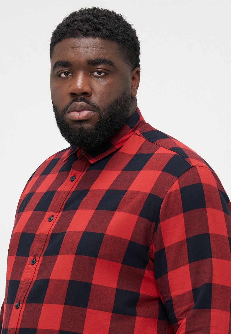 Jack Jones JJEGINGHAM SHIRT Hemd brick red/rot