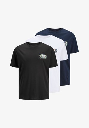 Jack & Jones, JJGEPLAS TEE SS CREW NECK 3PK MP PLS - T-shirt imprimé - white