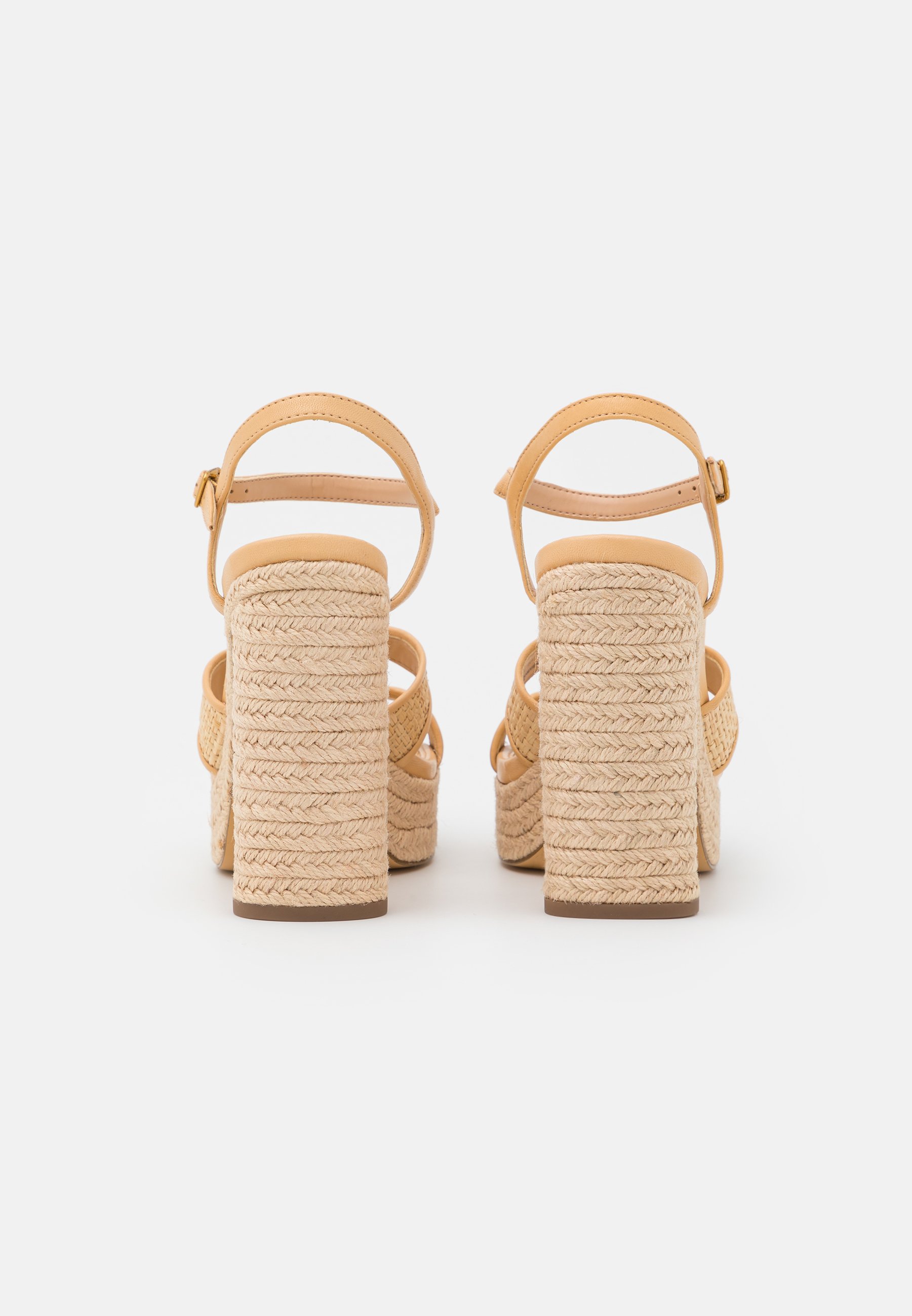 straw platform sandals
