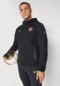 Nike Performance FC BARCELONA HOODY - Sweatjakke - black/club gold