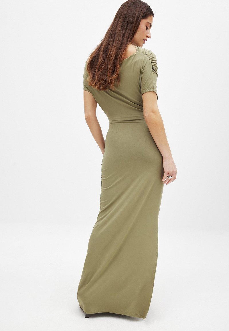 mens latest fashion dress Nova Tie Back Dress in Emerald Green main image 1