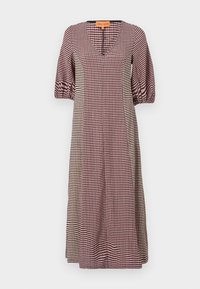 PATCHWORK THREE QUARTER SLEEVE MIDI DRESS - Jersey dress - pink/black