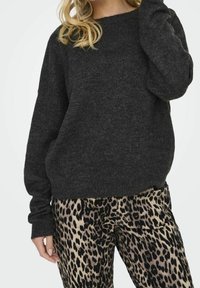 ONLY Strickpullover - mottled dark grey