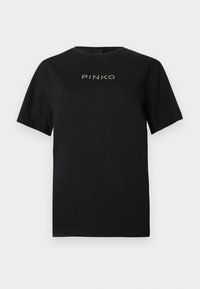 STREPITOSO LOGO STRASS EASY - Nyomott mintás póló - nero limousine