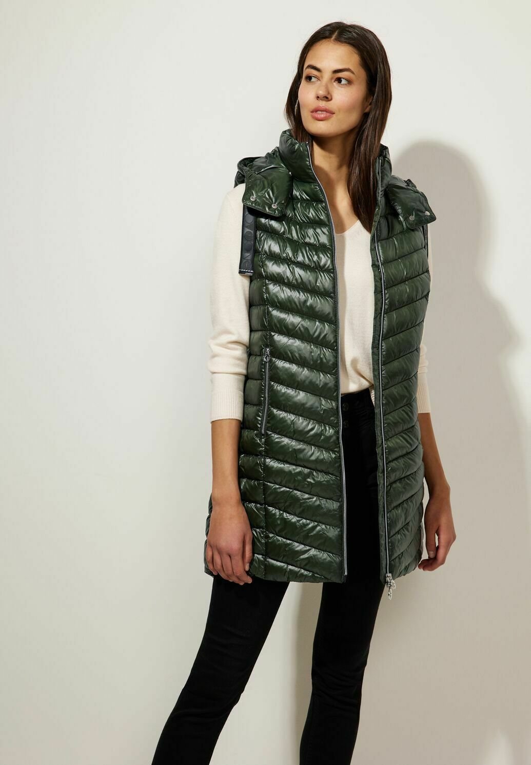 Kapuze Lange Outdoor Weste Damen Street One Damenweste Amazon