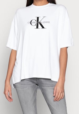 T-shirt med print - white