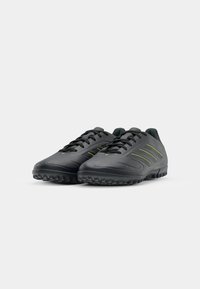 adidas Performance COPA PURE - Rasen-Fußballschuhe - core black/solid grey/lucid lemon