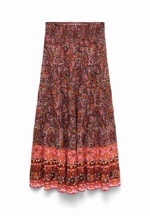 Vero Moda, ROCK VMSWIP LANGER ROCK - Maxinederdele - burnt henna