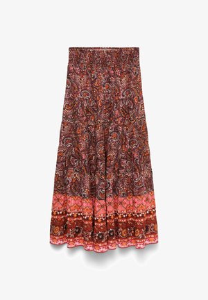 Vero Moda, ROCK VMSWIP LANGER ROCK - Maxinederdele - burnt henna