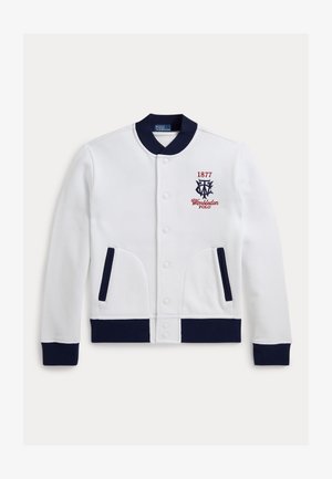 Polo Ralph Lauren, WIMBLEDON FLEECE BASEBALL JACKET - Geacă bomber - white/navy
