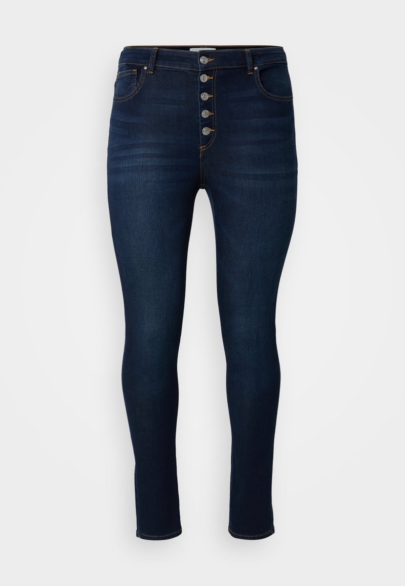 ONLY Carmakoma Jeans Skinny Fit donkerblauw denim