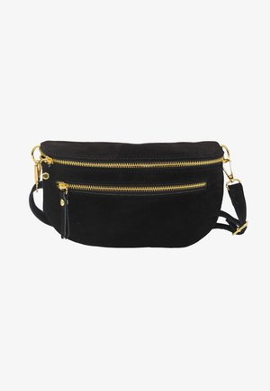 THEWAN., DEMI LUNE - Sac bandoulière - noir daim