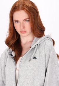 DreiMaster Sweater met rits - grau melange