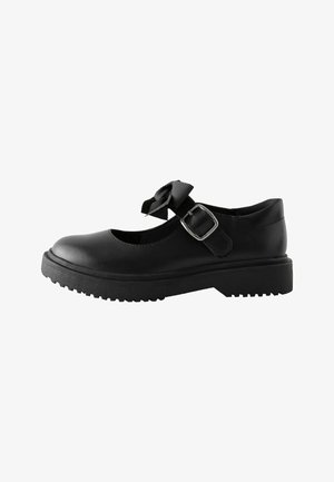Next, WIDE FIT (G) FIT - LEATHER BOW CHUNKY MARY JANE SCHOOL SHOES . - Riemchenballerina - black matt