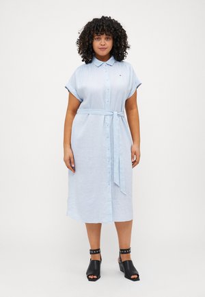 BELTED MIDI DRESS - Robe chemise - breezy blue
