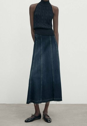 Massimo Dutti, Jupe trapèze - blue denim