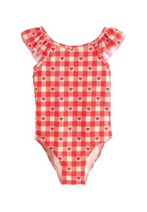 FRILL SHOULDER - Fürdőruha - red