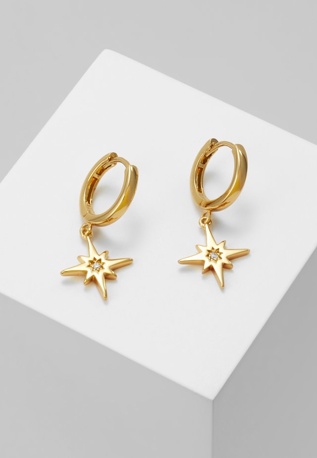 STARBURST CHARM HUGGIE HOOPS - Boucles d'oreilles - gold-coloured