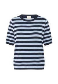 LIZZA STRIPED - T-shirt print - midnight soft chambray stripe