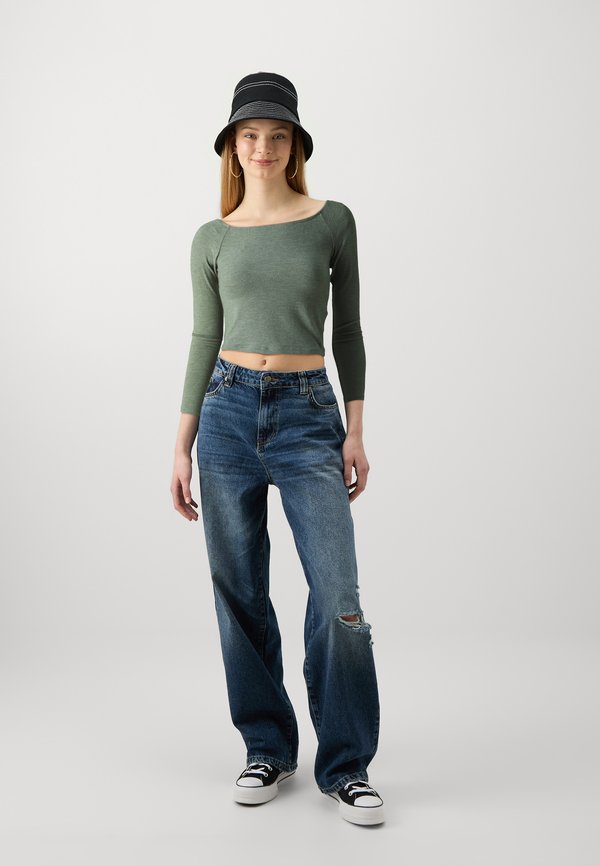 ONLBETH BOAT NECK - Long sleeved top - four leaf clover2