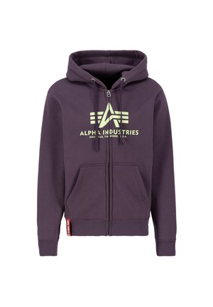 Alpha Industries, BASIC ZIP HOODY UNISEX - Zip-up sweatshirt - plum