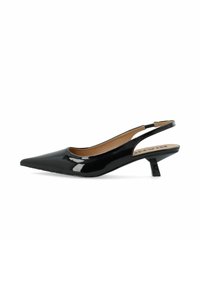 Bianco - KRISTIN KITTEN SLINGBACK PATENT - Classic heels - black Thumbnail Image 1