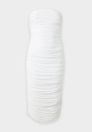 Norma Kamali, SIDE SHIRRED DRESS BELOW KNEE - Cocktail φόρεμα / Φόρεμα για πάρτι - snow white