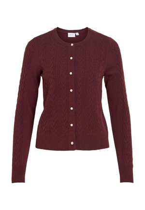 VILA, VIKERRY CABLE L/S KNIT CARDIGAN-NOOS - Cardigan - port royale