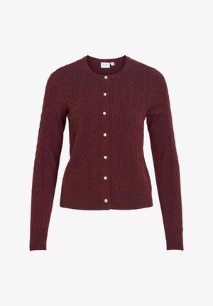 VILA, VIKERRY CABLE L/S KNIT CARDIGAN-NOOS - Cardigan - port royale