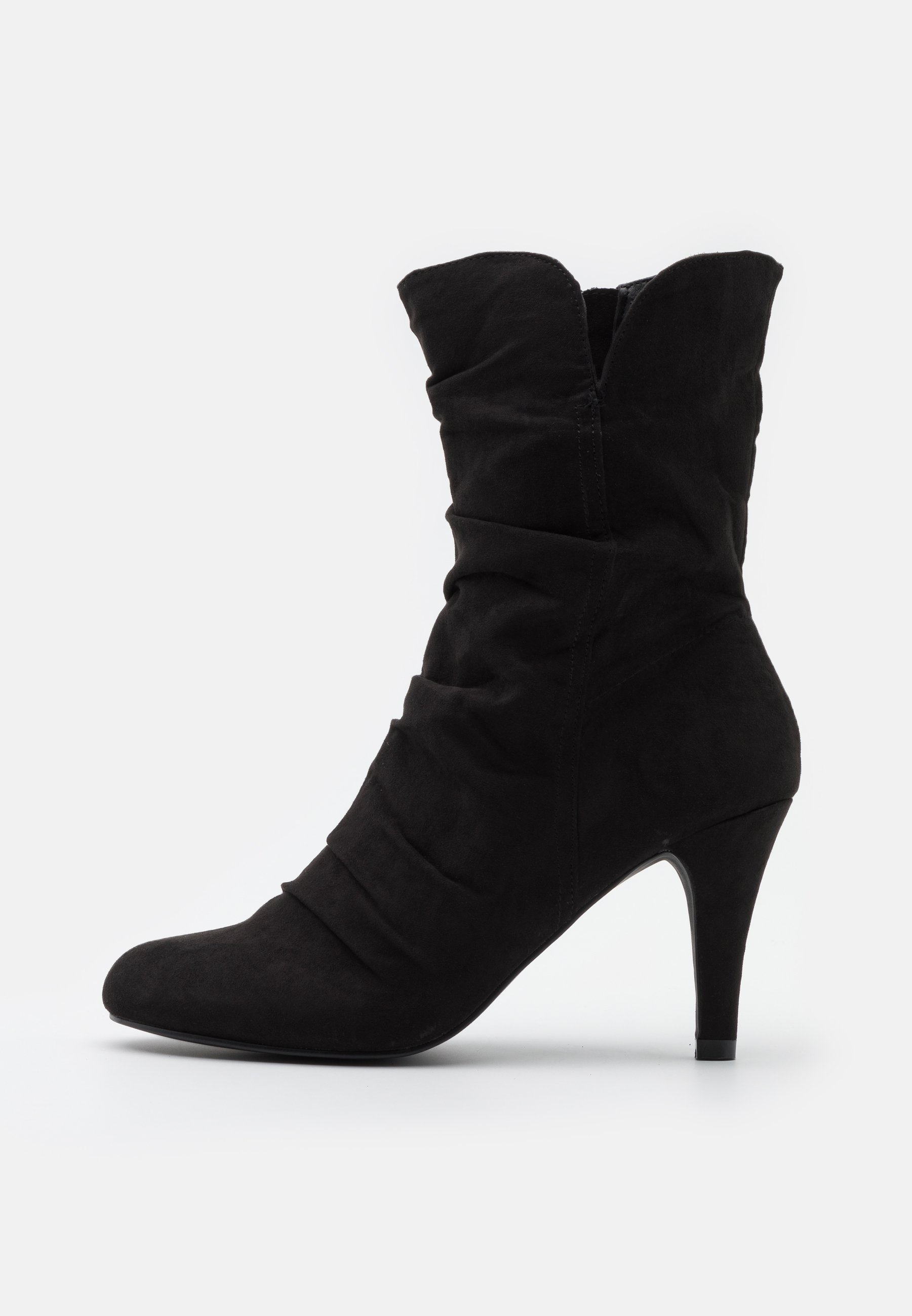 dune black heeled boots