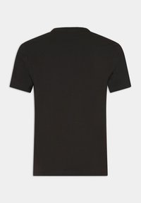 T-shirt nera a maniche corte realizzata in cotone morbido, con un collo tondo classico e cuciture pulite, senza motivi o accenti visibili.