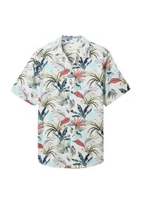 KURZARM MIT ALLOVER - Shirt - white tropical leaf design