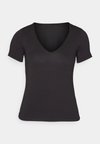 C-TECH V NECK - T-shirt basique - black