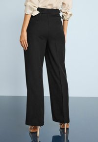 Next TAILORED HOURGLASS WIDE LEG TROUSERS - Püksid - black