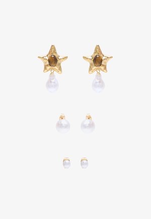 usha, SET - Boucles d'oreilles - gold-coloured pearl